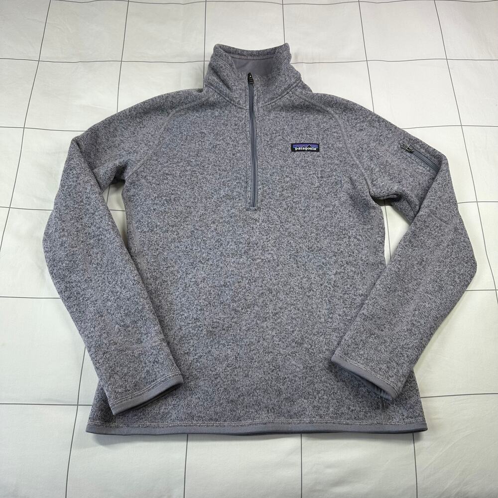 Patagonia Better Sweater 1/4 Zip Pullover Womens Small Purple Fleece Hiking Trek